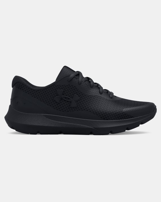 Boys' Grade School UA Surge 3 Running Shoes, Black, pdpMainDesktop image number 0